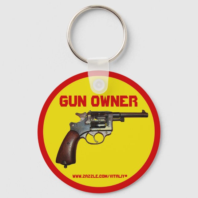 Cool gun owner keychain (Front)