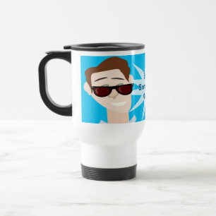 Cool Guy Average Joe Fun Character Art Travel Mug