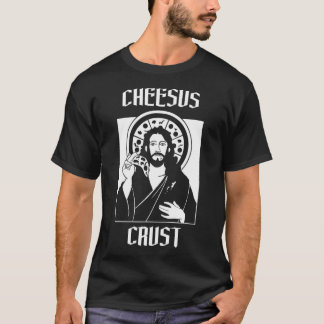 Cool Guy Design Cheesus Crust Graphic T-Shirt