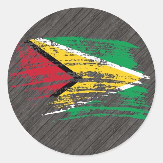 Cool Guyanese flag design Classic Round Sticker (Front)