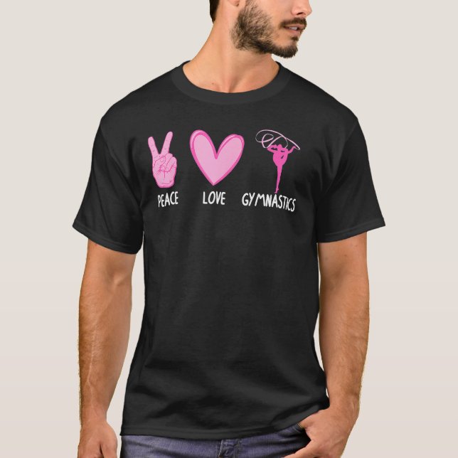 Cool Gymnastics For Girls Women Gymnast Sports Pea T-Shirt (Front)