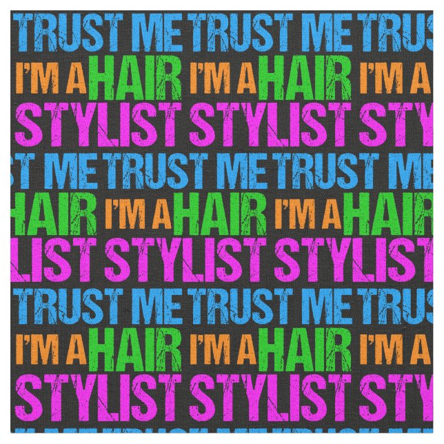 Cool Hair Stylist Fabric (Close Up)