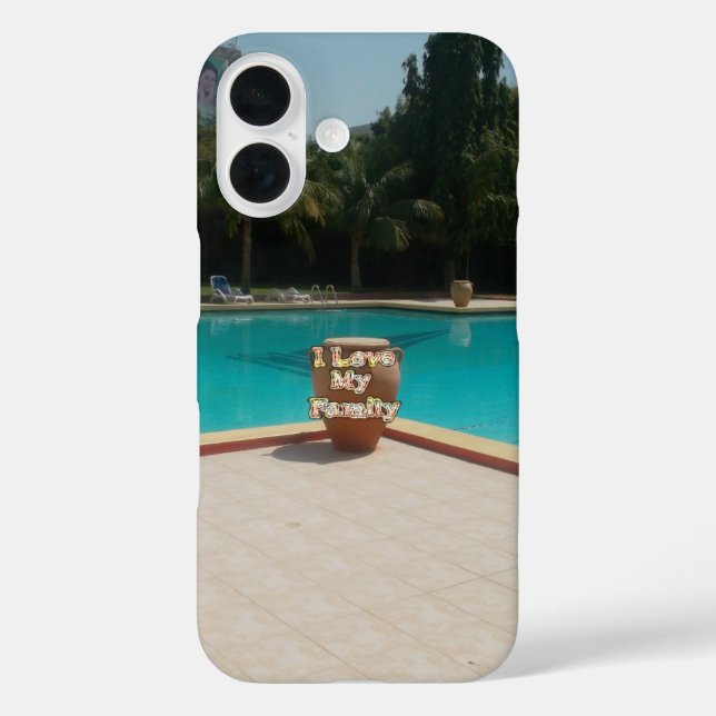 Cool Hakuna Matata Pool Side I love My Family.jpg Case-Mate iPhone Case (Back)