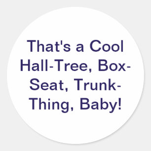 Cool Hall-Tree Box-Seat Thing Hankamer Artjunkhaus Classic Round Sticker