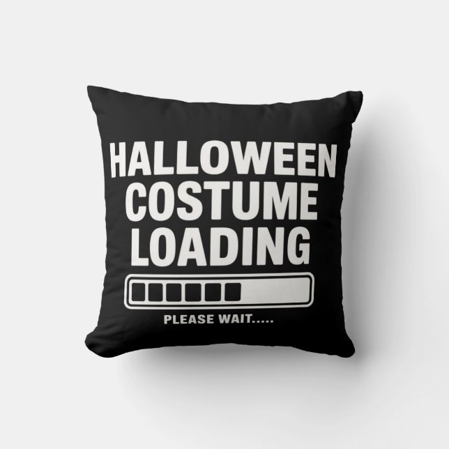 Cool Halloween Costume Loading Graphic Spooky  Throw Pillow (Front)