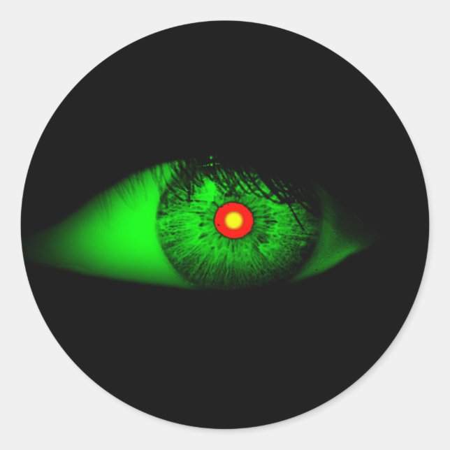 Cool Halloween Eye of Witch / House-of-Grosch Classic Round Sticker (Front)