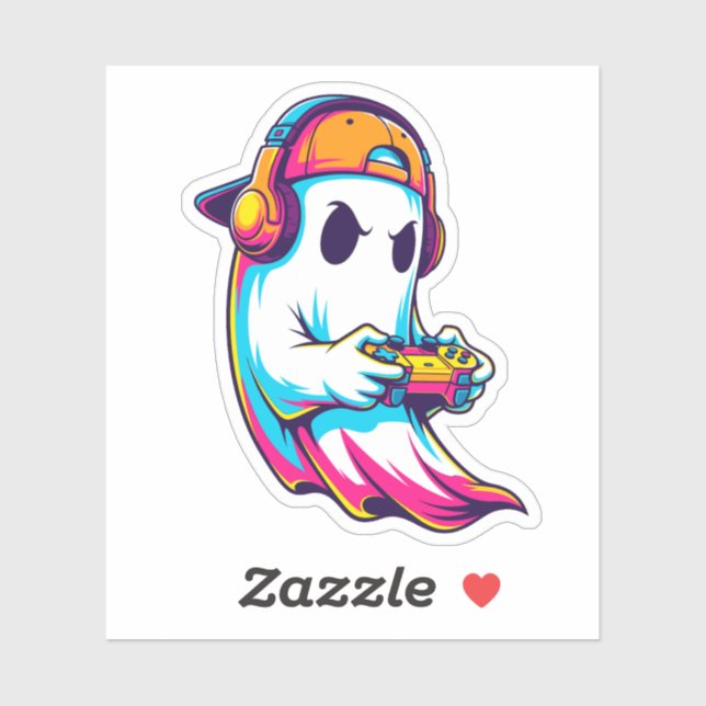 Cool Halloween Ghost Gamer (Sheet)