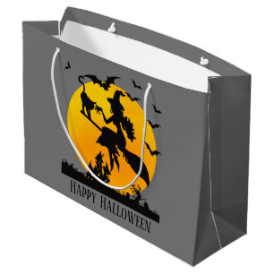 Cool Halloween witch Holiday Large Gift Bag