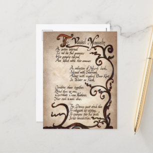 cool Halloween witch spell Holiday Postcard