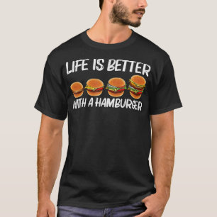 Cool Hamburger Art For Men Women Cheeseburger Burg T-Shirt
