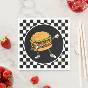 cool hamburger party lovers napkin