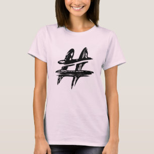 Cool Hand Painted Hashtag Symbol T-Shirt