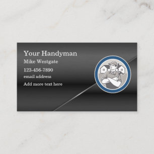Cool Handyman Moderne Rétro Cartes de visite