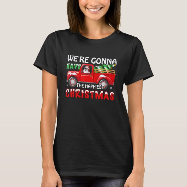 Cool Happiest Christmas Illustration   Graphic Des T-Shirt (Front)