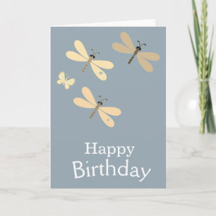 Cool Happy Birthday Dragonflies Card