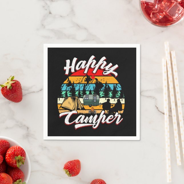 cool Happy Camper party Napkin (Insitu)