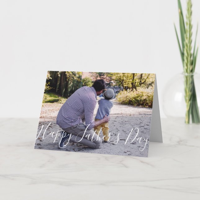 Cool Happy Father's Day Photo Card (Front)