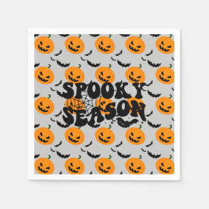 Cool Haunted Pumkin Party Paper Plates Napkin
