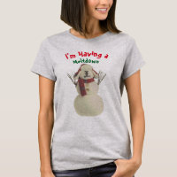 Cool having a meltdown snowman funny christmas
