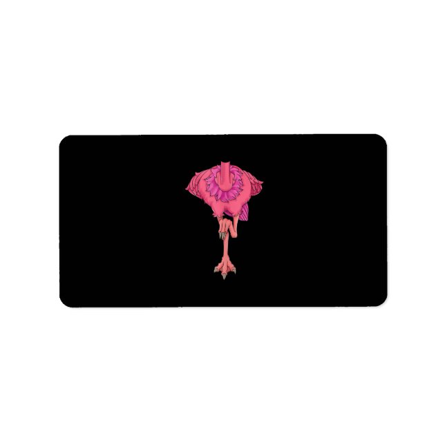 Cool Headless Flamingo Halloween Costume Funny Label (Front)