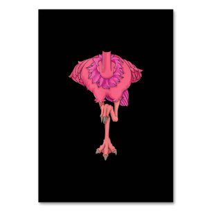 Cool Headless Flamingo Halloween Costume Funny Table Number