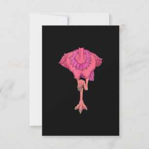 Cool Headless Flamingo Halloween Costume Funny Thank You Card