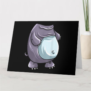 Cool Headless Hippo Halloween Costume Funny Lazy Card