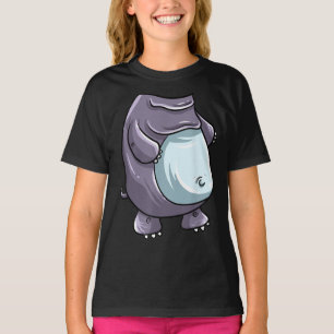 Cool Headless Hippo Halloween Costume Funny Lazy T-Shirt
