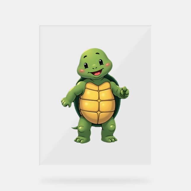 Cool Headless Turtle Halloween Costume _ Funny Laz Acrylic Sign (Front)