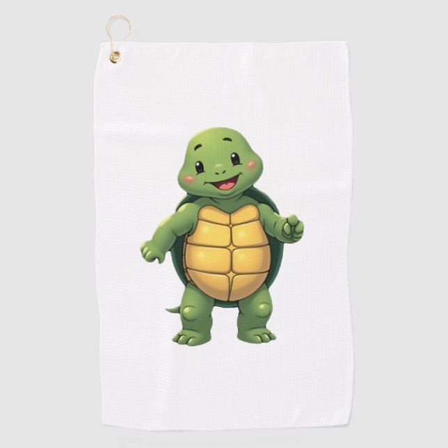 Cool Headless Turtle Halloween Costume _ Funny Laz Golf Towel (Front)