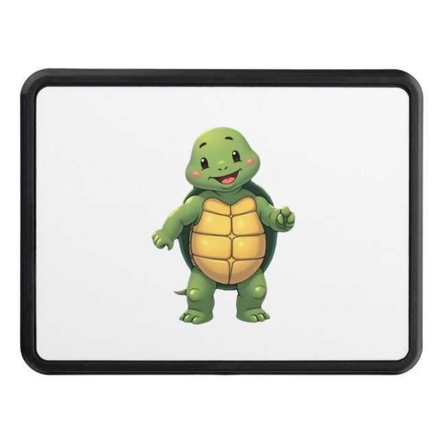 Cool Headless Turtle Halloween Costume _ Funny Laz Trailer Hitch Cover (Front)