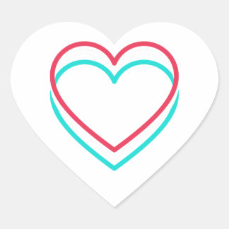 Cool heart colours heart sticker