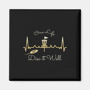 Cool Heartbeat One Life Disc It Well - Disc Golf Magnet
