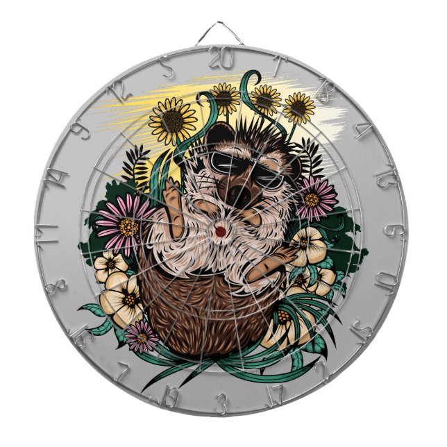 Cool Hedgehog  Dartboard (Front)