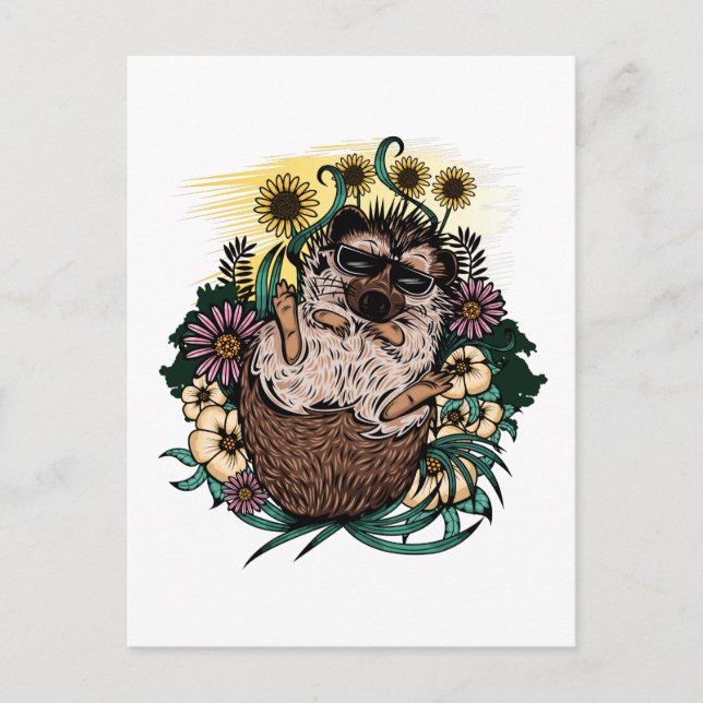 Cool Hedgehog Postcard (Front)