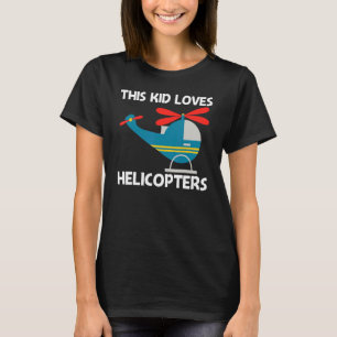 Cool Helicopter For Kids Boys Aircraft Aviation Pi T-Shirt