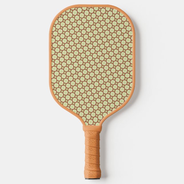 Cool Herringbone Exercise Green Pickleball Paddle (Front)