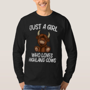 Cool Highland Cow For Girls Kids Scottish Cattle C T-Shirt