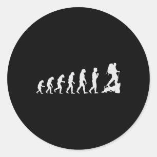 Cool Hiking Design For Men Women Hiking Lover Moun Classic Round Sticker