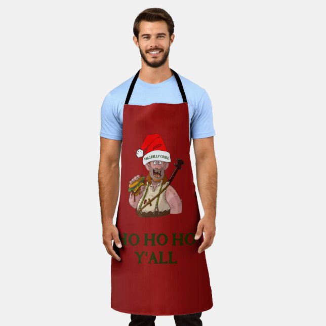 Cool HillBilly Grill Christmas Denmark Apron! Apron (Worn)