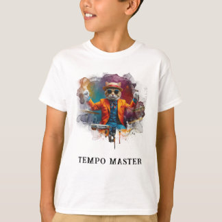 *~* Cool Hip Cat Boy Drummer Whimsical T-Shirt