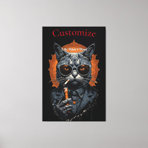 Cool Hip Cat Thunder_Cove Canvas Print