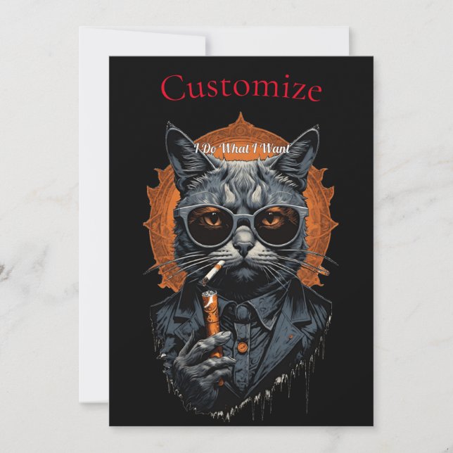 Cool Hip Cat Thunder_Cove Invitation (Front)