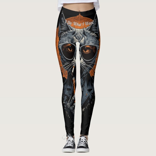 Cool Hip Cat Thunder_Cove Leggings (Front)