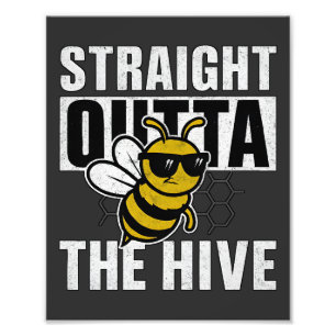 Cool Hip Hop Bee Graphic Art Photo Print