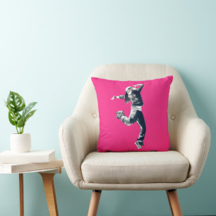 Cool hip hop dancer art throw pillow