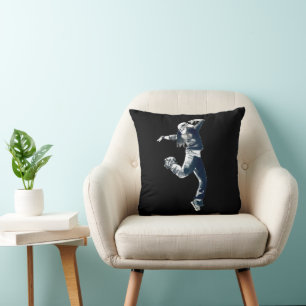Cool hip hop dancer art throw pillow