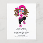 Cool Hip Hop Rap Girl Birthday Party Flyer<br><div class="desc">Cool rap hip hop dance girl birthday party invitation customizable to your event specifics. Envelopes are not included. For thicker invitations with envelopes included and matching products on the same theme please see the collection below.</div>