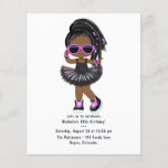 Cool Hip Hop Rap Tutu Girl Birthday Party Flyer<br><div class="desc">Cool rap/hip hop braids tutu dance girl birthday party invitation with an African American influence customizable to your event specifics. Envelopes are not included. For thicker invitations with envelopes included and matching products on the same theme please see the collection below.</div>
