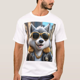 Cool, Hip, Trendy Fluffy Wolf T-Shirt